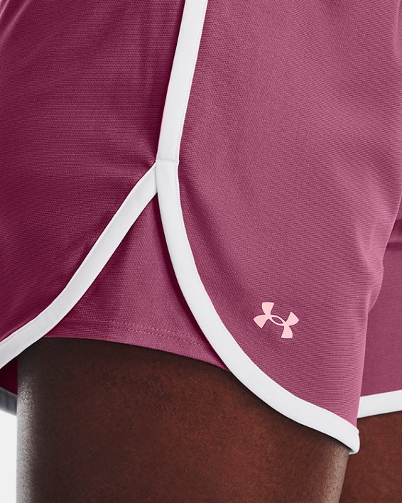 Women's UA Play Up 5" Shorts, Pink, pdpMainDesktop image number 3